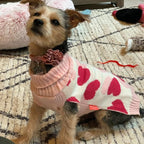 KYEESE Dogs Sweaters Red Heart with Leash Hole,XS