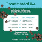 Wholesome Pride Calming Supplement for Dogs - 90 Soft Chews - Natural Anxiety Relief, Separation & Noise Stress Support with Herbal Ingredients, No Melatonin, Non-Drowsy