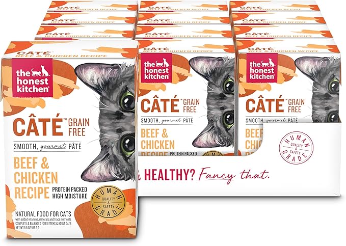 The Honest Kitchen Câté™ Grain Free Beef & Chicken Pâté Wet Cat Food, 5.5 oz (Pack of 12)