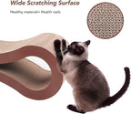 Pet Prime Large Cat Scratcher Lounge Cardboard Cat Scratching Sofa Bed Cardboard Cat Scratcher Lounger Scratch Lounge Furniture XL - 32 x 10.4 x 10.4 ''