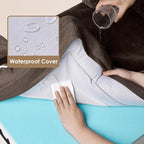 EHEYCIGA Orthopedic Dog Beds for Large Dogs, Waterproof Memory Foam Large Dog Bed with Sides, Non-Slip Bottom and Egg-Crate Foam Pet Couch Bed with Washable Removable Cover, Brown