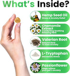 Grateful Pawz Hemp Calming Chews for Dogs - Dog Calming Chews - 170 Anxiety Relief Treats with Hemp Oil - Sleep Aid - Advanced Health Joint Support Supplement - Health & Wellness