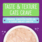 Stella & Chewy's Carnivore Cravings Purrfect Paté - Premium Grain-Free Wet Cat Food - Duck & Chicken Recipe - High Protein with Bone Broth - Perfect for Picky Eaters - 2.8oz Cans (24 Pack)