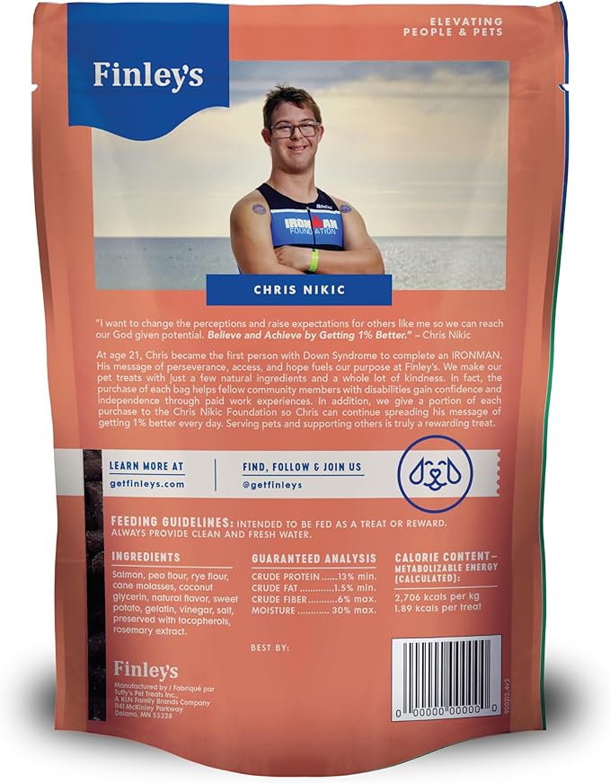 Finley's Salmon Training Bites, Low Calorie, All Natural Soft Chew Dog Treats, 16 Ounce (Pack of 2)