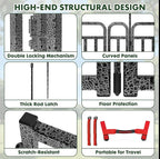 Durable Dog Fence 40" Height 48 Panels Thickened Dog Playpen with Portable Handle & Strap, Easy to Install – Stylish Curved Panel Design for Pets, Indoor Use Outdoor Use