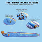 Nocciola EEL Squeaky Dog Toy, Tough No Stuffing Toy for Tug of War, Puppy Interactive Puzzle Fun to Keep Them Busy, Cognitive Crinkle Dog Toy for Large Medium Small Breed, Blue