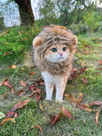 Lion Mane Wig for Dog and Cat Costume Pet Adjustable Washable Comfortable Fancy Lion Hair Cat Clothes Dress for Halloween Christmas Easter Festival Party