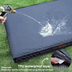 Outdoor Large Dog Bed, Waterproof Dog Bed for Large Dogs, Egg Crate Foam Pet Bed with Removable Washable Oxford Cooling Cover, Navy