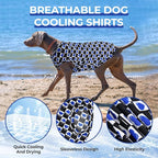 Dog Cooling Vest, Quick Dry Dog Summer Clothes Pet Vest Puppy Shirts, Sleeveless Dogs Cooling T-Shirts for Small Medium Large (Red Heart+Blue Heart, XXL)