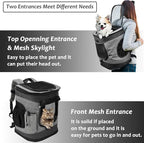 Kritter Planet Pet Carrier Backpack for Cats Dogs, Breathable Pet Backpack with 4 Mesh Window, Portable Pet Carrier for Camping