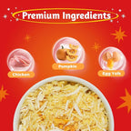 Just Try 8 OZ Pumpkin Freeze Dried Cat & Dog Food Toppers Mixers Low Calorie with Real Chicken Egg Yolk, High Protein Food Toppers Digestive Support