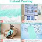 2 Pieces Shirts for Dog, Soft and Cool Dog T Shirt Vest Clothes, Breathable Pet Apparel Tank Top, Summer Doggy Sleeveless Sweatshirt for Medium Large Pets - Light Blue+Candy Pink (2XL)