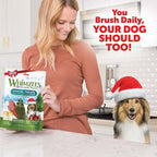 WHIMZEES Wellness Holiday Dog Dental Treats, Natural Chews, for Dogs, Size Medium Stick, (6 Count)
