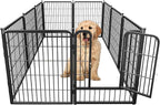 Dog Playpen Designed for Dogs, 32 inch 10 Panels.Perfect Dog Pen for Camping, Yard, RV, Garden Fence, Black (Black, 32inch, 10)