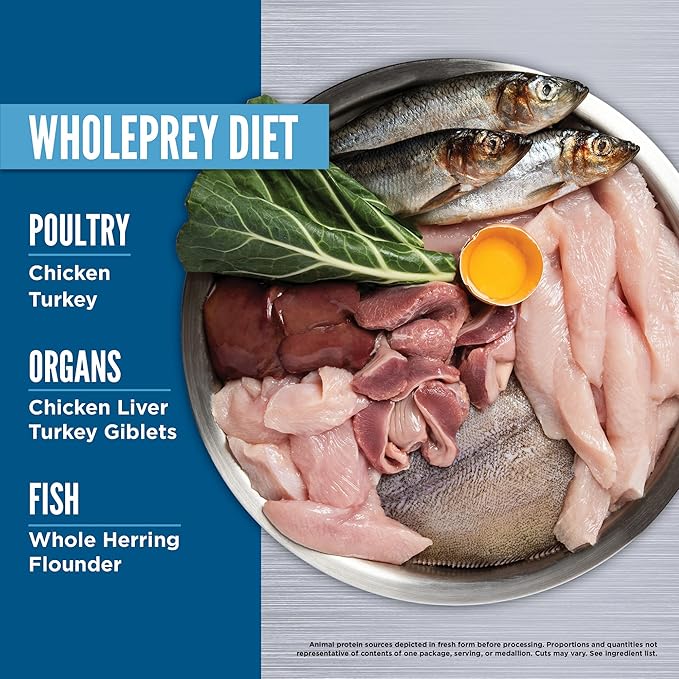 ORIJEN Grain Free High Protein Freeze Dried Dog Food & Topper Original Recipe 6oz Bag