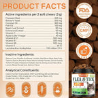 4-in-1 Flea Treatment for Cats Chewable, Natural Cat Flea and Tick Prevention Chewable Supplement for Skin & Coat | Immunity Support | Digestive | Flea & Tick Treatment for All Breeds & Sizes