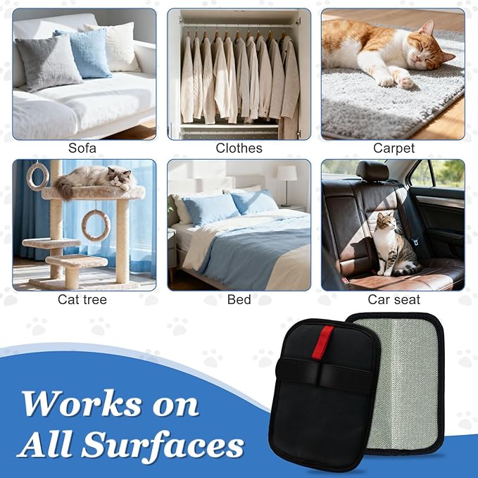 2 Pcs Newly Upgraded Electrostatic Pet Hair Removal Glove,Magic Brush Pet Hair Remover for Cats & Dogs,Reusable Pet Hair Remover Gloves for Couch Carpet Car Seat Laundry