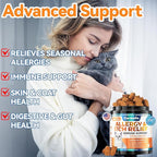 Cat Allergy Relief Chews 200 pcs - Cat Itchy Skin & Paw Licking Relief - Omega 3 & Probiotic for Cats - Anti-Itch Relief for Skin & Coat Health, Immune Support, Seasonal Allergies - Chicken Flavor