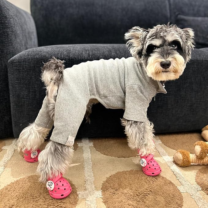 Dog Shoes Breathable Dog Shoe for Hot Pavement, Dog Booties and Paw Protectors, Non-Slip Waterproof Dog Sandals Boots (Pink, L: (3.1’’x2.5'')(L*W))