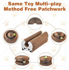 Kitty Cat Toy Scratch Board, Accordion with Ball, Magic Organ Cat Scratch Toys for Indoor, Foldable Design,Boosts Claw Health,Relieve Anxiety and Protect The Furniture