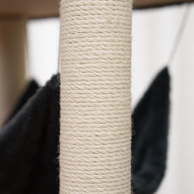 Cat Tree 67in Cat Tower Scratching Post for Cats Tree Tower Furniture for Cats with Various Houses Various Levels with Cheese Design (Dark Gray)