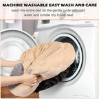 GASUR Dog Beds for Small Medium Dogs with Hooded Blanket, Cozy Cuddler Luxury Puppy Pet Bed with Blanket Attached, Donut Round Calming Anti-Anxiety Dog Burrow Cave Bed, Machine Washable 26 inch