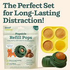 WOOF Starter Pack - Interactive Dog Toys for Boredom - Dog Treat Molds Silicone - Chicken-Flavored Healthy Treats for Dogs - Pupsicle Doggy Enrichment Toy - for Large Pups - 25-75 lbs