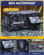 Heated Cat House for Outside, Waterproof Awning & Escape Door Heated Cat Houses for Indoor/Outdoor Cats in Winter, Elevated & Insulated Outdoor Cat Shelter for Feral Cat(Black Camo, 25.2"x16.5"x13")