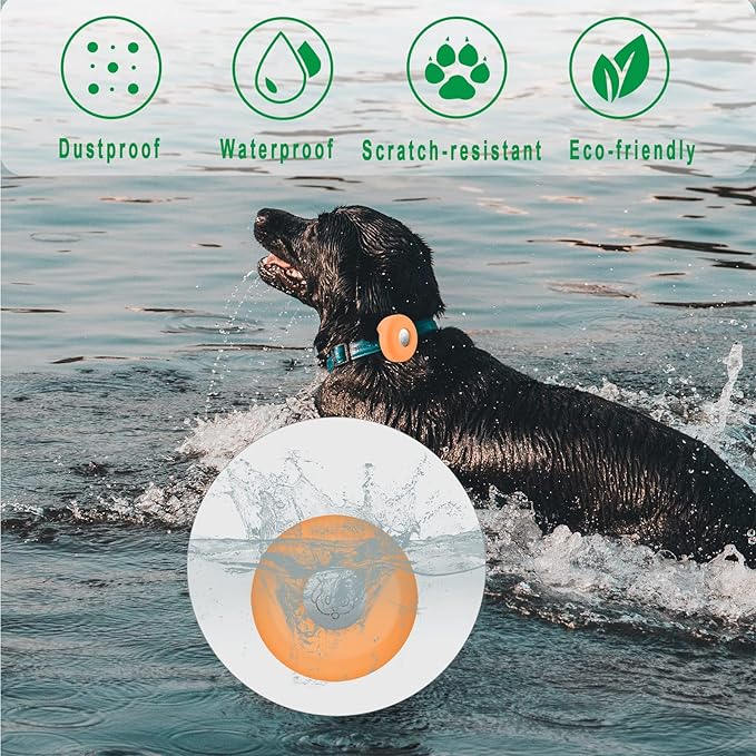 Compatible with Airtag Holder for Dog Collar, Cibaabo Silicone Air Tag Case Cover Compatible with Apple Airtags for 0.8-1.2inch Cat Pet Collar Harness Loop