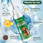 2 * 120ml/4.06fl oz Pet Eye Drops for Dogs and Cats,Solution for Redness,Itching and Tear Stains,Fast-Acting,Safe for All Breeds and Sizes,2pcs