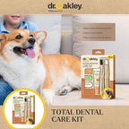 Total Dental Care Kit for Dogs: Peanut Butter Flavor - Toothpaste, Brushes, and Case, Natural