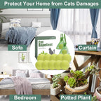 10 Pack Cat Repellent Outdoor to Keep Cats Away, Cat Deterrent Indoor Powered by Peppermint & Lemongrass Oils Safe for Pets & Children, Keeps Cats Out of Furniture, Plants, Specific Areas Effectively