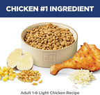 Hill's Science Diet Light, Adult 1-6, Weight Management Support, Dry Cat Food, Chicken Recipe, 16 lb Bag