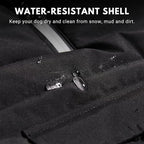 Spark Paws Dog Winter Jacket, Water-Resistant Coat, Warm Reflective Windproof Fleece-Interior, for Medium and Large Dogs - Black - XL