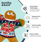 Huxley & Kent Funny Dog Toy w/Squeaker – Holiday Power Plush Squeaky Dog Toys for Small, Medium & Large Dogs – Soft Stuffed Animal for Indoor Play & Fetch - Ugly Sweater G-Man, Small