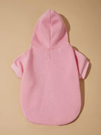 QWINEE Basic Dog Hoodie Sweatshirt Puppy Sweater Warm Cat Costumes Pet Clothes for Chihuahua Puppy Kitten Small Medium Dogs Light Pink Small