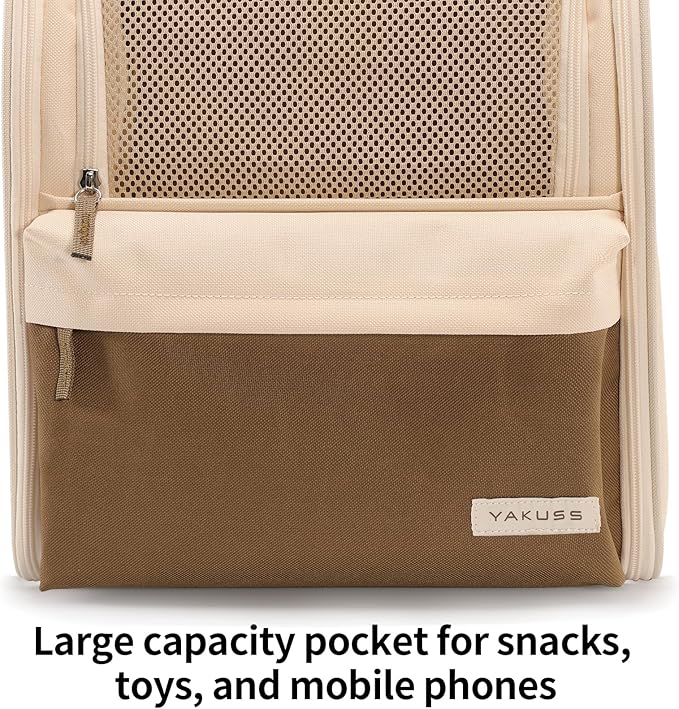 YaKuss Cat Carrier Backpack,Steel Wire Frame More Stable,600D Wear-Resistant Oxford Fabric, Dog Carrier Cat Backpacks Suitable for Travel