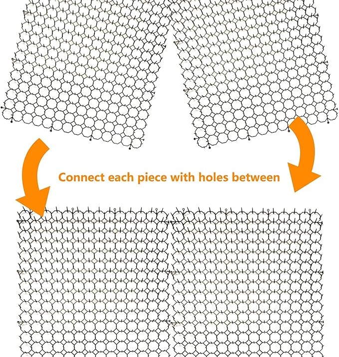 16 X 13 Inch Scat Mat for Cats, 10 Pack Cat Scat Mat with Spikes - Indoor/Outdoor Pet Deterrent Solution for Plants, Furniture, and More - Keep Cats and Dogs Away