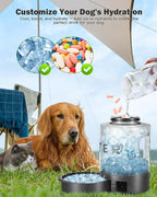 77oz Large Dog Water Bottle Travel - Portable Dog Travel Water Dispenser with Bowl, Ideal for Travelling, Hiking, Camping, Parks, Outdoor, Black