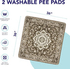 PUPIBOO Washable Pee Pads for Dogs and Cats - Super Absorbent Reusable Puppy Training Pads - 100% Waterproof, Leak-Proof & Non-Slip Whelping Pads for Pet Housebreaking