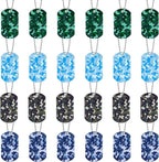 Saintrygo 48 Pcs Camouflage Dog Tags Military Acrylic Army Dog Tags Party Favors Camo Party Favors Include 24 Camo Necklaces with 24 Beaded Chains for Kids Men Women(Green, Blue, Khaki, Gray)