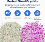 PetSafe ScoopFree Premium Crystal Cat Litter - Ultra-Absorbent Silica Universal Litterbox Crystals - Non-Clumping Odor Control - Lavender Scent - 8 lb Bag - 3 Pack