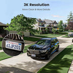 aosu 3K Wired Security Camera Outdoor - Smart 24/7 Recording WiFi Camera for Home Security w/Sound Light Alerts, 360° View, Auto-Tracking, Camara de Seguridad para Casa