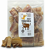 Dog Chits Beef Trachea Chews for Dogs – All-Natural,1 Pound, Healthy Treats for Joint Support, Digestible Rawhide-Free Supplement for Canine Chewers, Dehydrated, Large & Small Dogs, 3-4 Inch Rolls