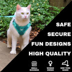 Travel Cat x Jackson Galaxy Harness and Leash Set - Adjustable Fit Mesh Cat Harness with Nylon Leash - Comfort, Escape Proof Harness for Cats, Kitten for Outdoor Walking, Hiking (Small)
