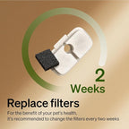 PETLIBRO 6 Packs Replacement Filters for Dockstream Cat Water Fountain PLWF105/PLWF115/PLWF005, 3 Months Set of Replacement Filters for Ultra Quiet Pet Water Fountain