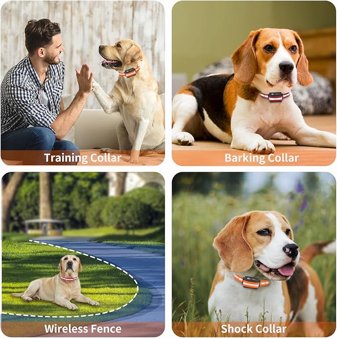 PaiPaitek Shock Collar Replacement Strap for Most of Training Collar, 3/4 Inch Dog Collar Replacement for Wireless Fence and Bark, Adjustable Reflective TPU Collar Strap - 2 Pack