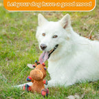 Christmas Dog Toys Dog Squeaky Toy with Crinkle Paper Interactive Durable Plush Dog Chew Toys for Puppy, Small, Middle, Large Dogs Training and Reduce Boredom