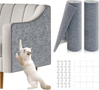 2 Pcs 39.4"x15.8" Cat Scratch Mat, Cat Scratch Couch Furniture Protector, Trimmable Self-Adhesive Cats Scratch Pads, DIY Cat Scratcher for Wall Protector and Covering Cat Tower (Light Grey)