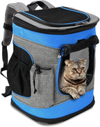 Kritter Planet Pet Carrier Backpack for Cats Dogs, Breathable Pet Backpack with 4 Mesh Window, Portable Pet Carrier for Camping